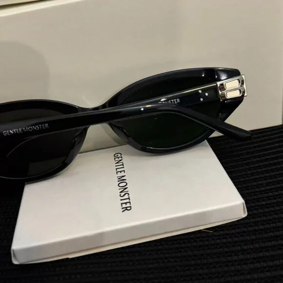 Gentle Monster VANILLA Black Oval Sunglasses Slim Retro Unisex - Picture 5 of 8